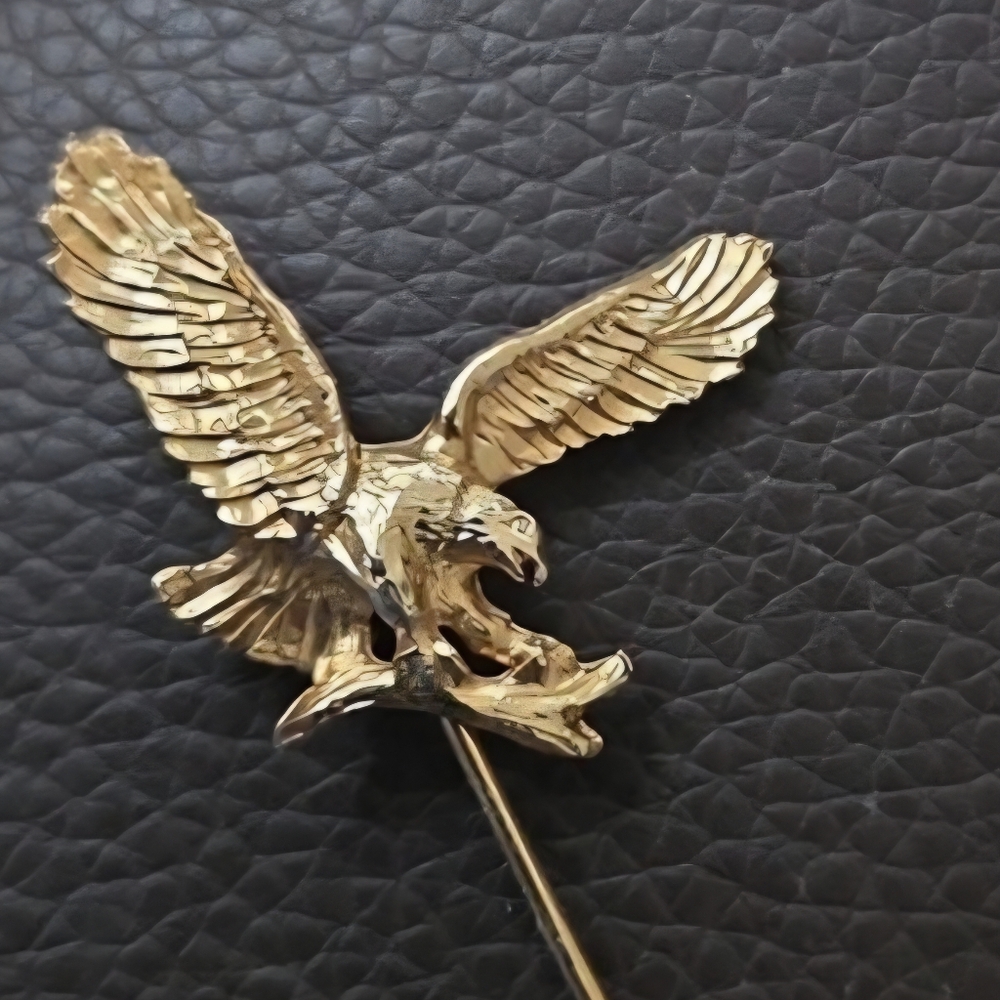 Golden Flying Eagle Stickpin. Vintage - Perfect Condition